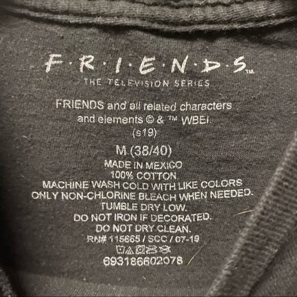 FRIENDS Unisex Medium black shirt‎ - Picture 3 of 4
